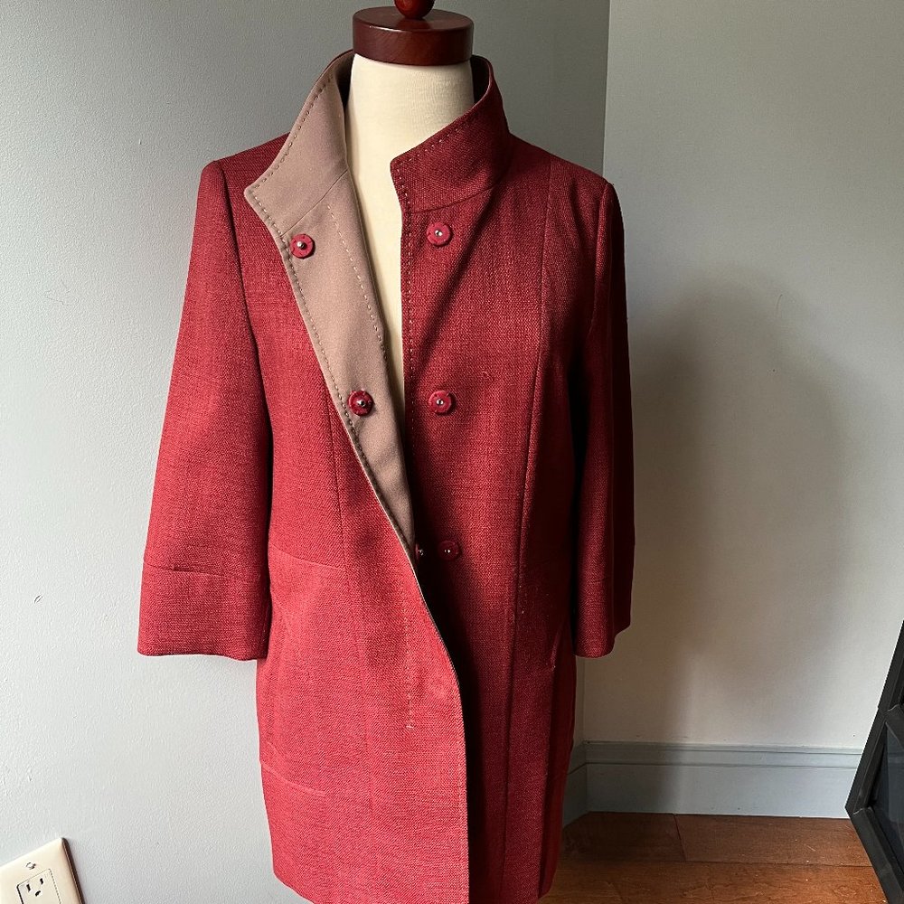 Handmade burgundy color jacket